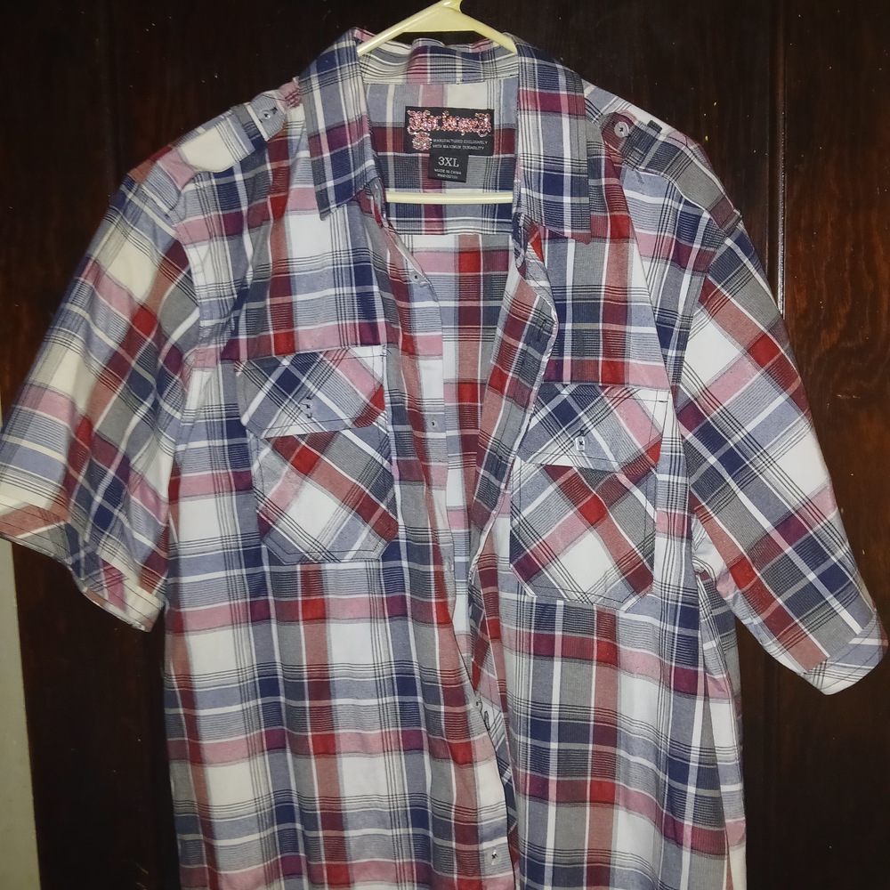 Men's Plaid Short Sleeve Shirt